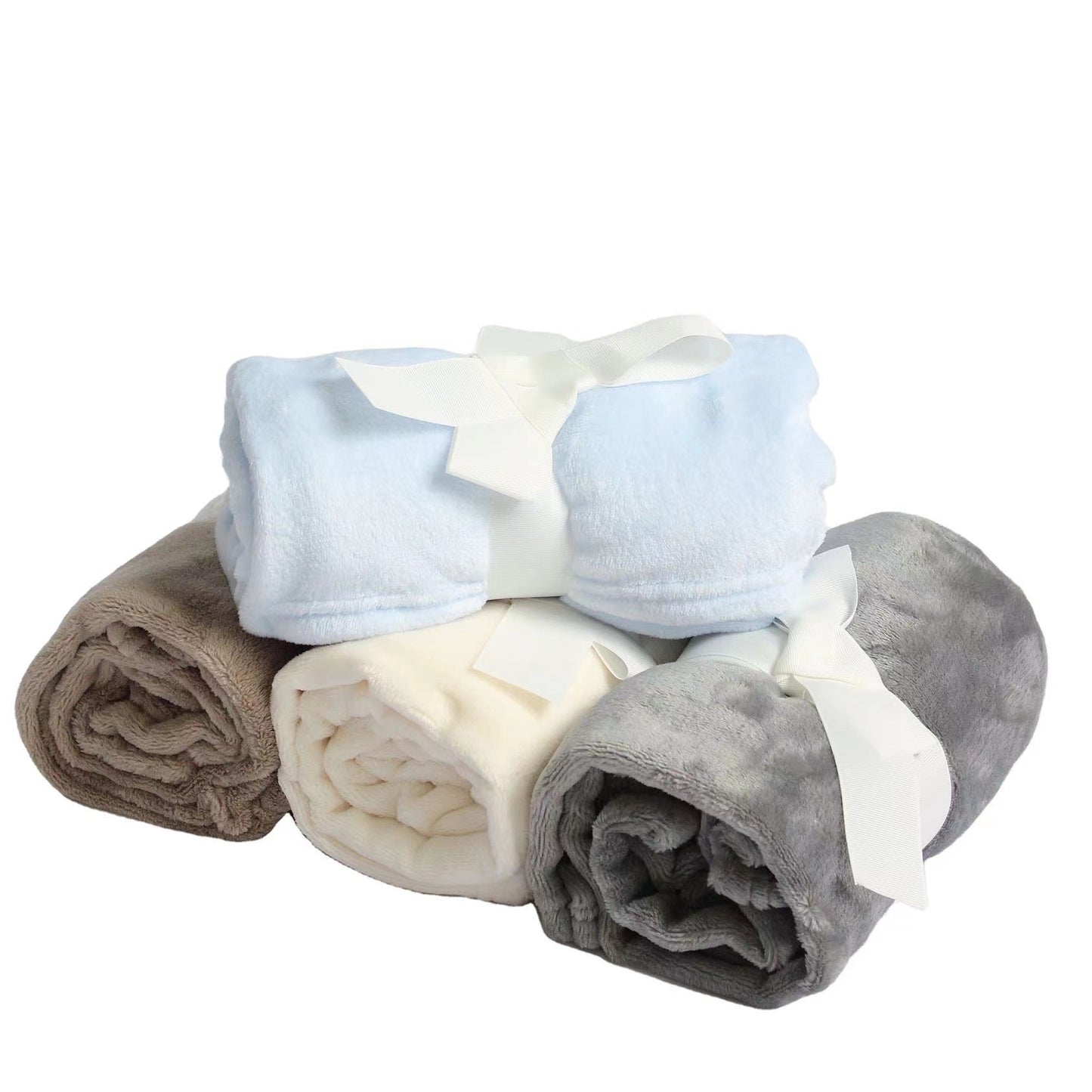 Double Sided Baby Flannel Blanket Nap Blanket Four Seasons Cover